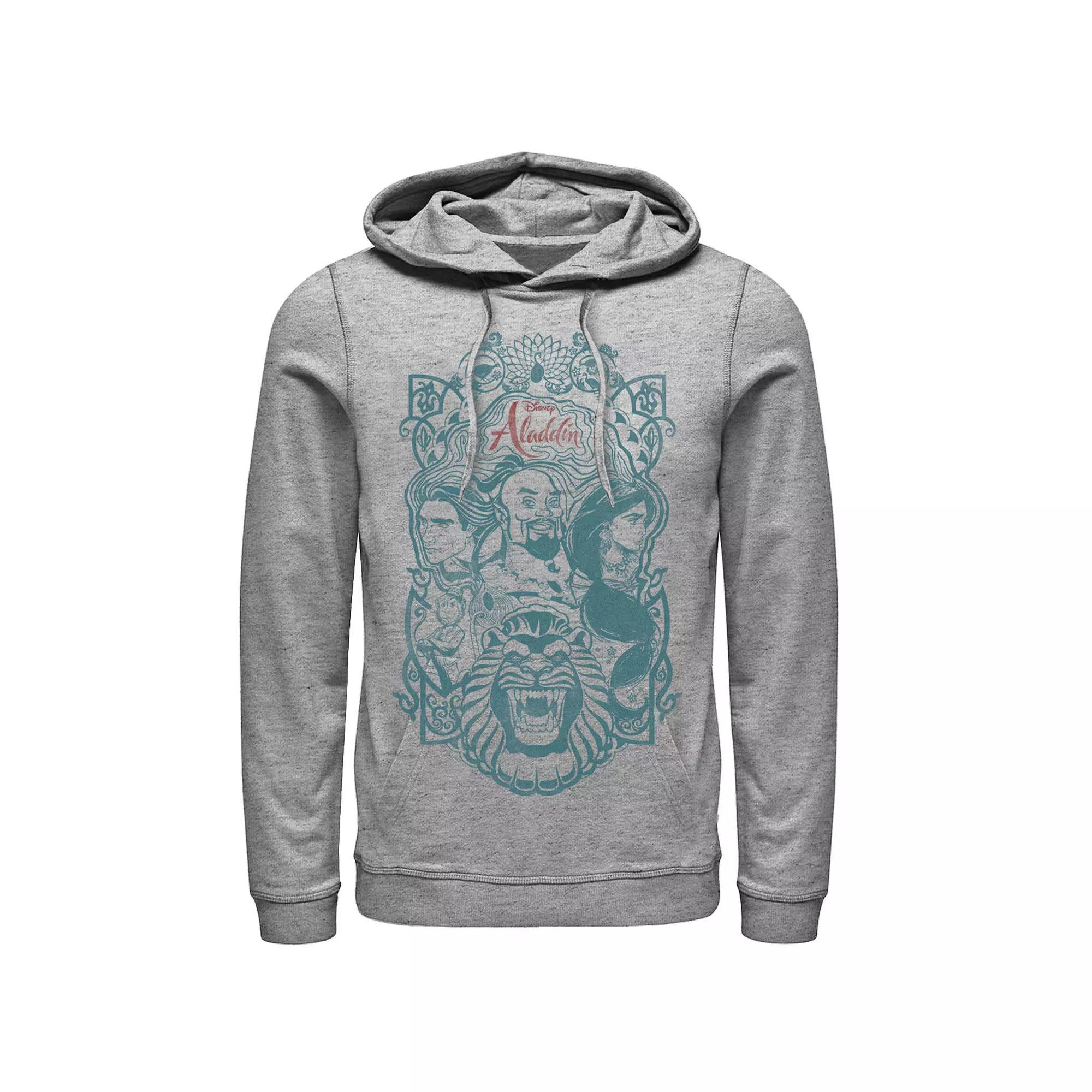 Disney's Aladdin Live Action Group Character Men's Hoodie, Size: XL, Athletic Grey Product Image