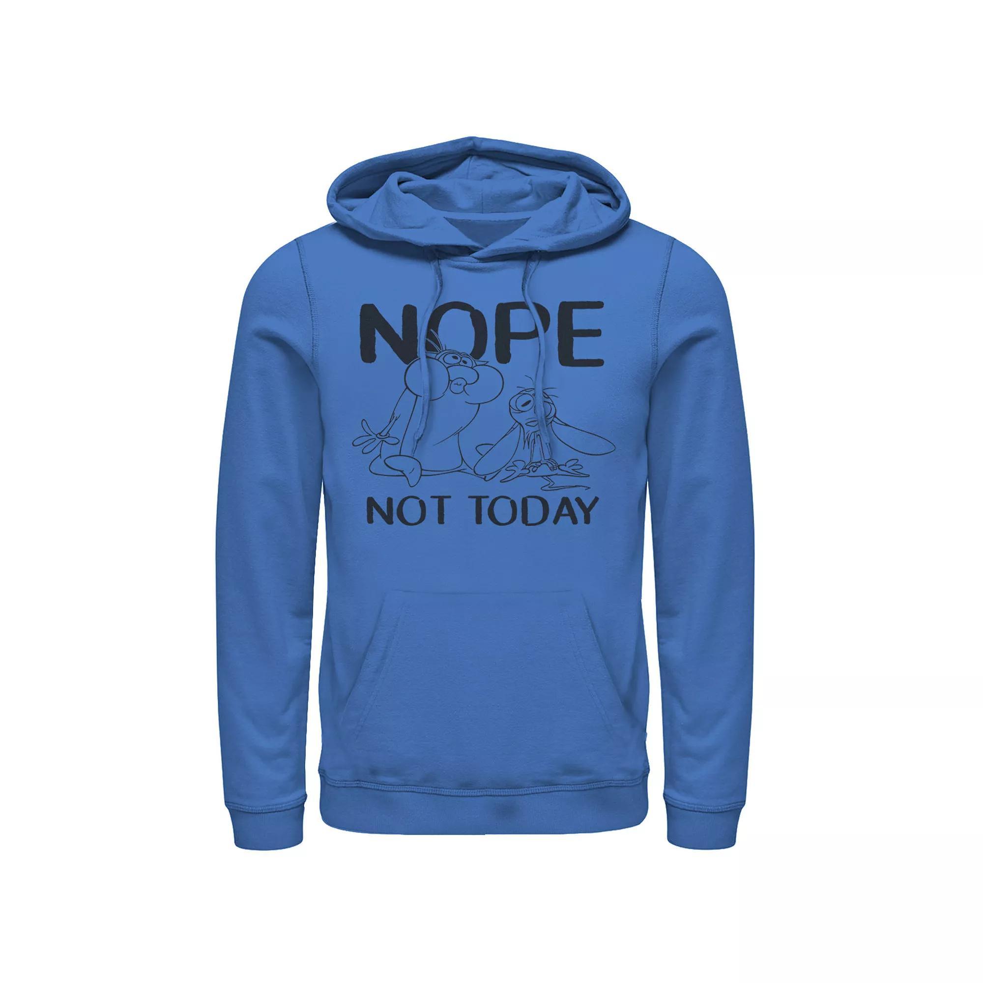 Men's Nickelodeon Ren And Stimpy Nope Not Today Sketch Hoodie, Size: Medium, Royal Product Image