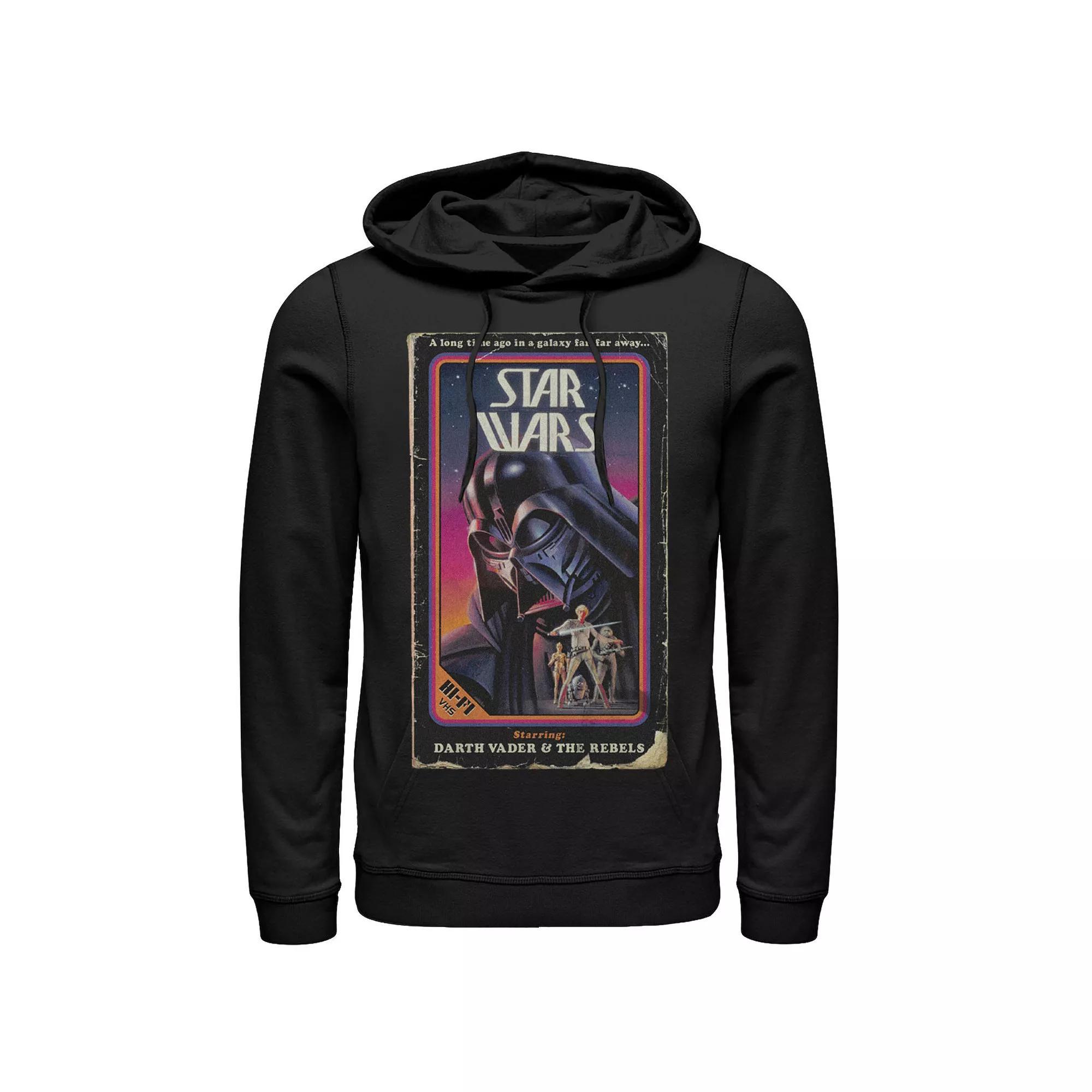 Men's Star Wars Darth Vader Vintage Video Cover Z1 Hoodie, Size: XXL, Black Product Image