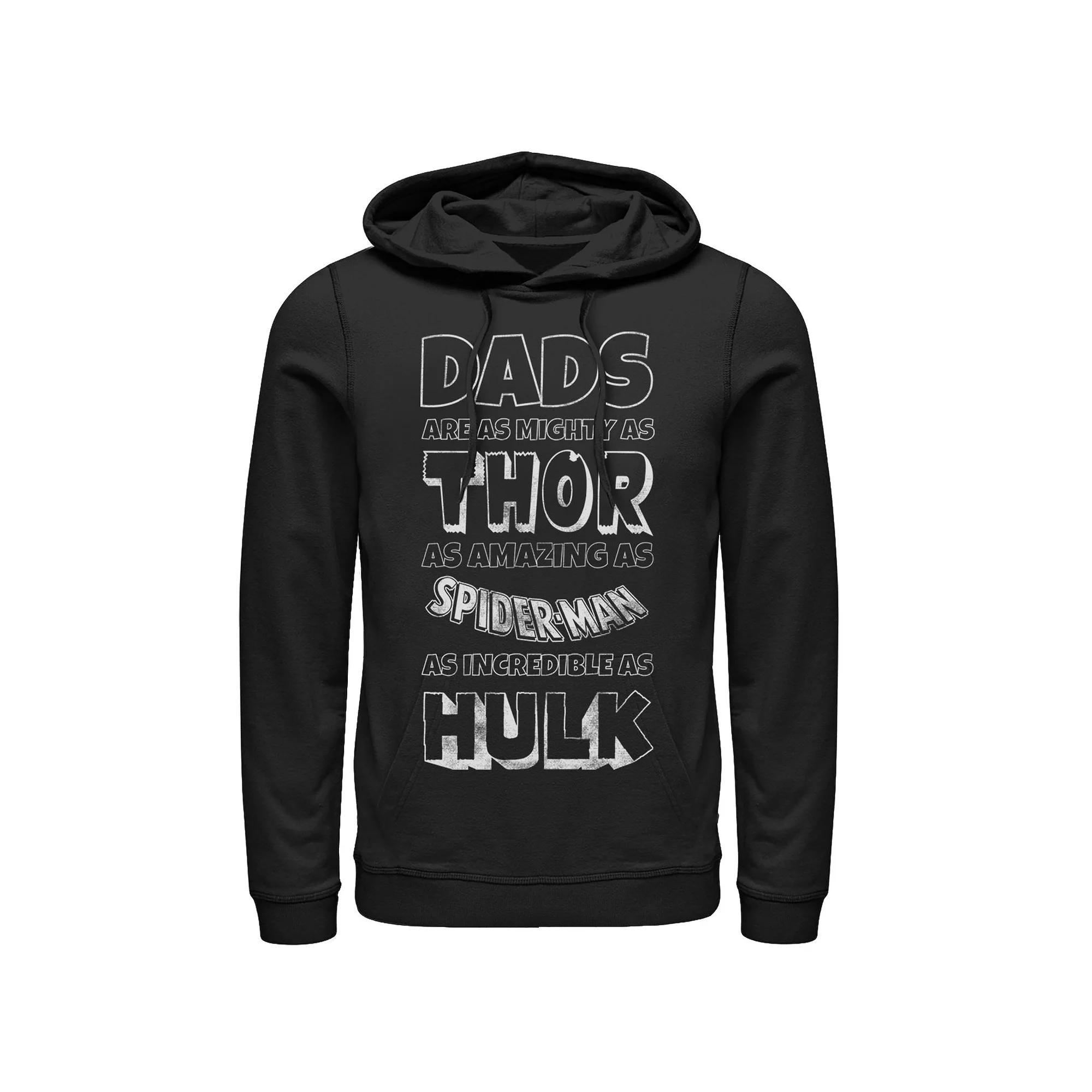Men's Marvel Avengers Father's Day Dad Traits Hoodie, Size: XXL, Black Product Image