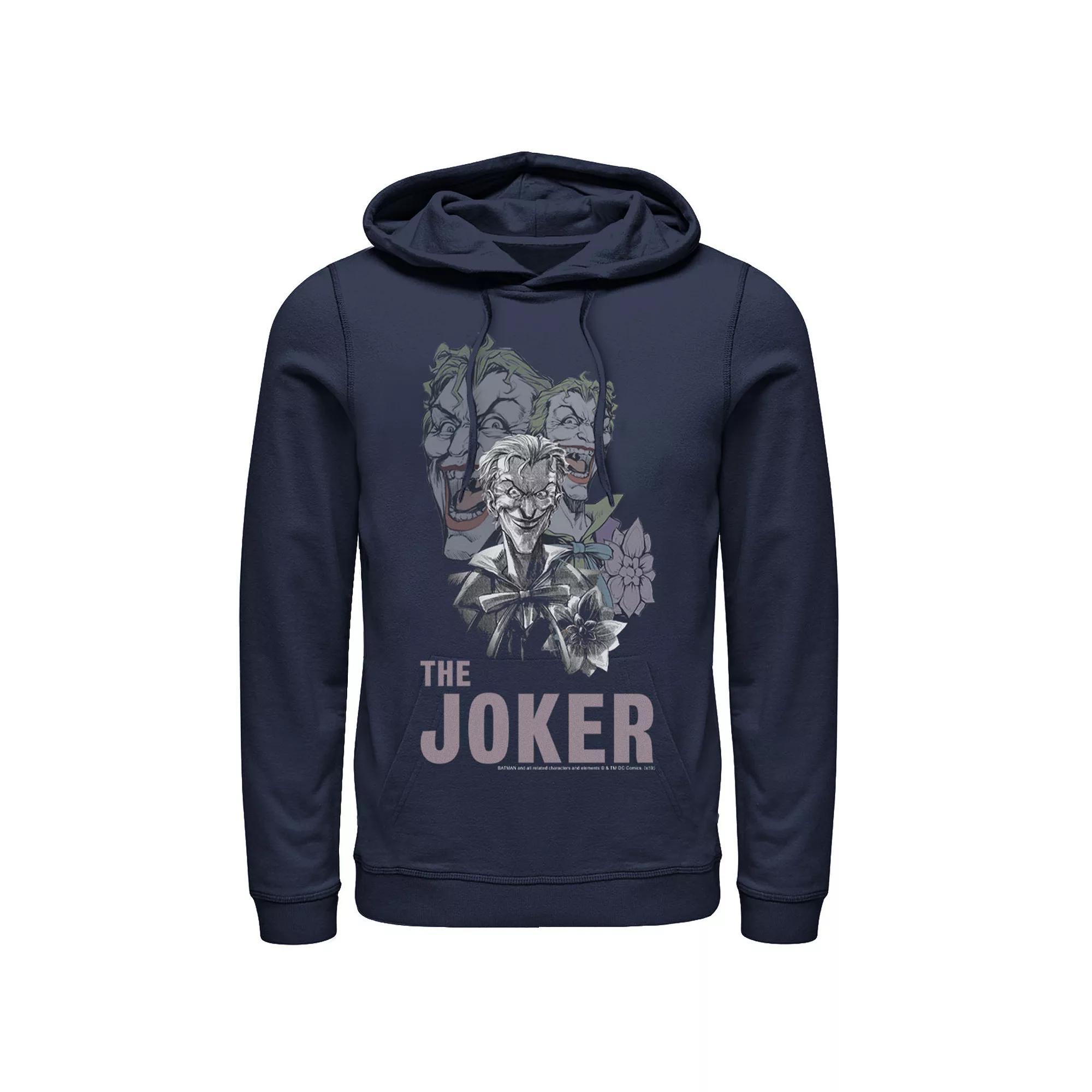 Men's DC Comics The Joker Collage Hoodie, Size: 3XL, Blue Product Image