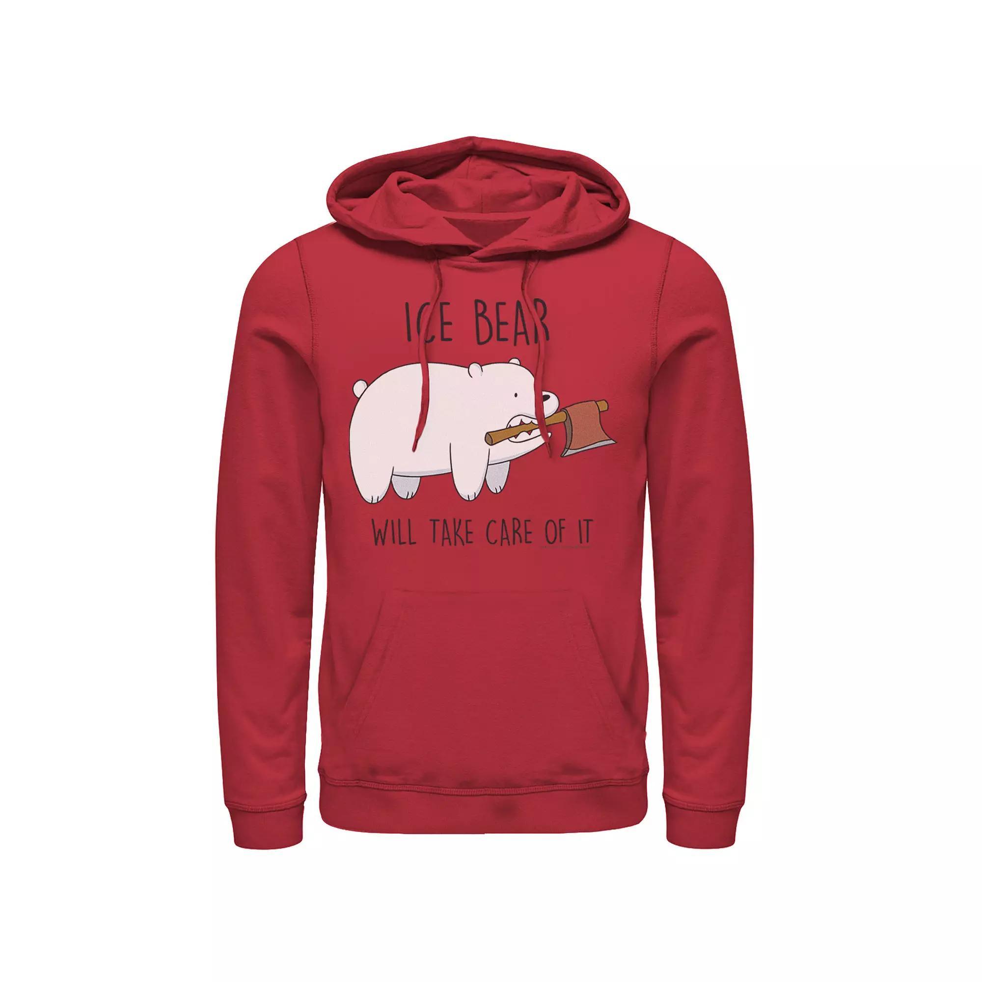 Men's Cartoon Network Bare Bears Ice Bear Take Care Of It Axe Hoodie, Size: XXL, Royal Product Image