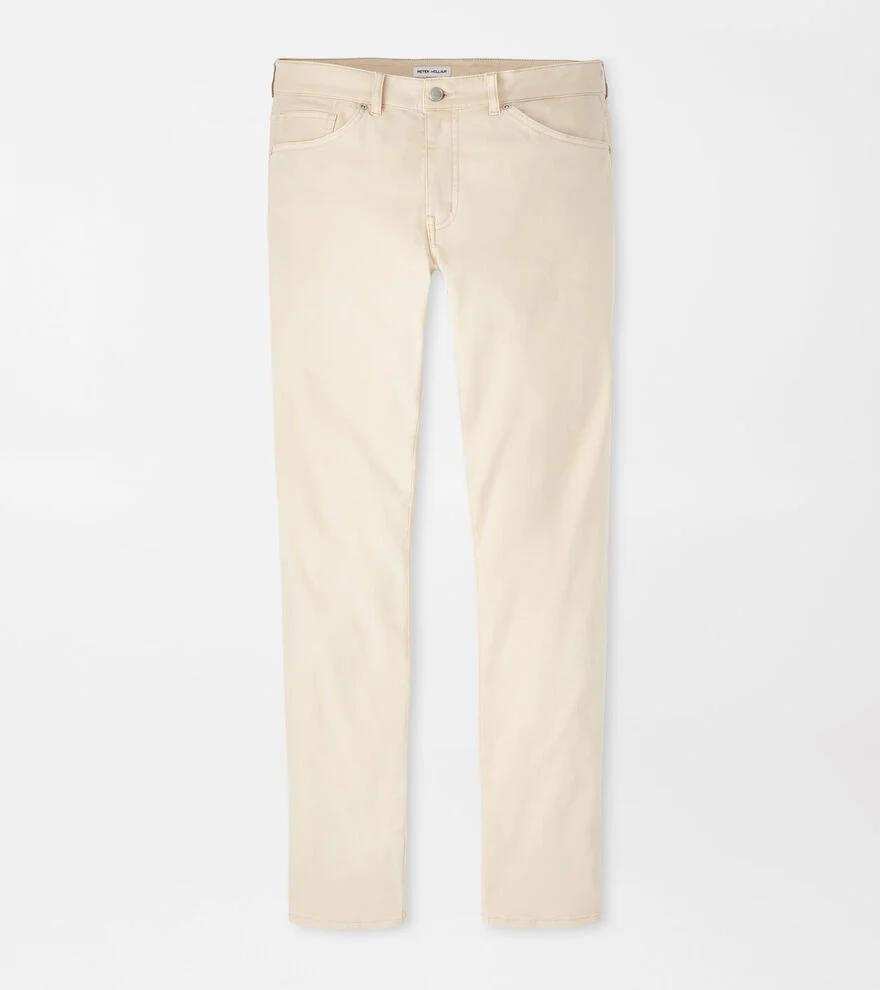 Peter Millar Mens Signature Sateen Five-Pocket Pant | Color: Sand | Size: 31 Product Image