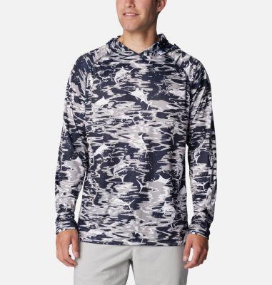 Men's Columbia Navy Dallas Cowboys Camo Super Terminal Tackle Pullover Hoodie, Size: 2XL, Blue Product Image