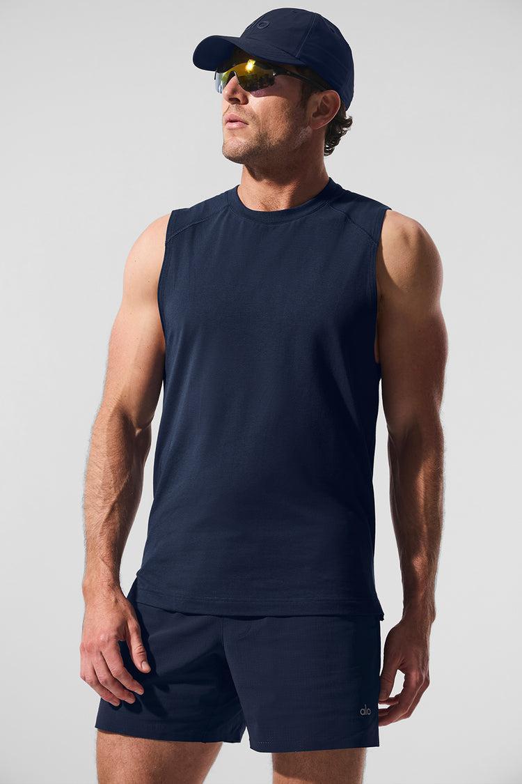 ALO Vapor Muscle Tank - Navy Product Image