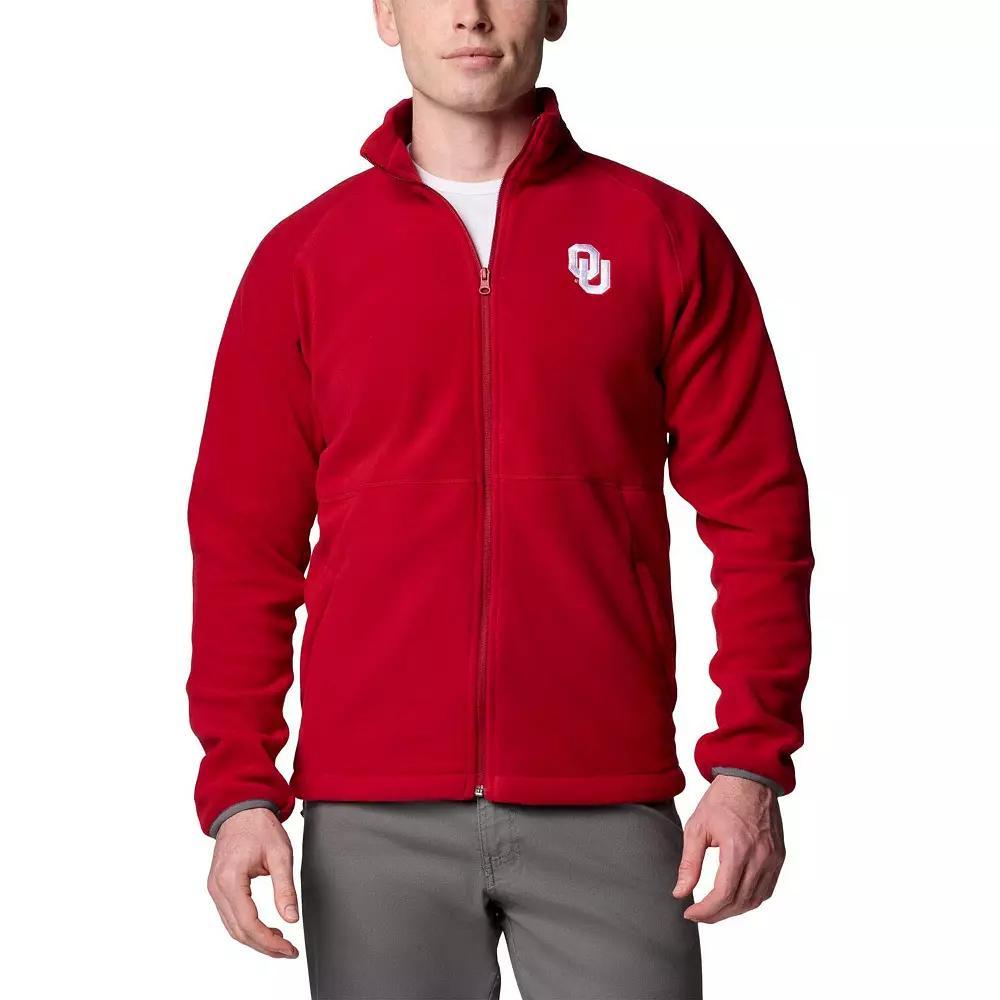 Men's Columbia  Crimson Oklahoma Sooners Flanker IV Fleece Full-Zip Jacket, Size: Medium, Red Product Image