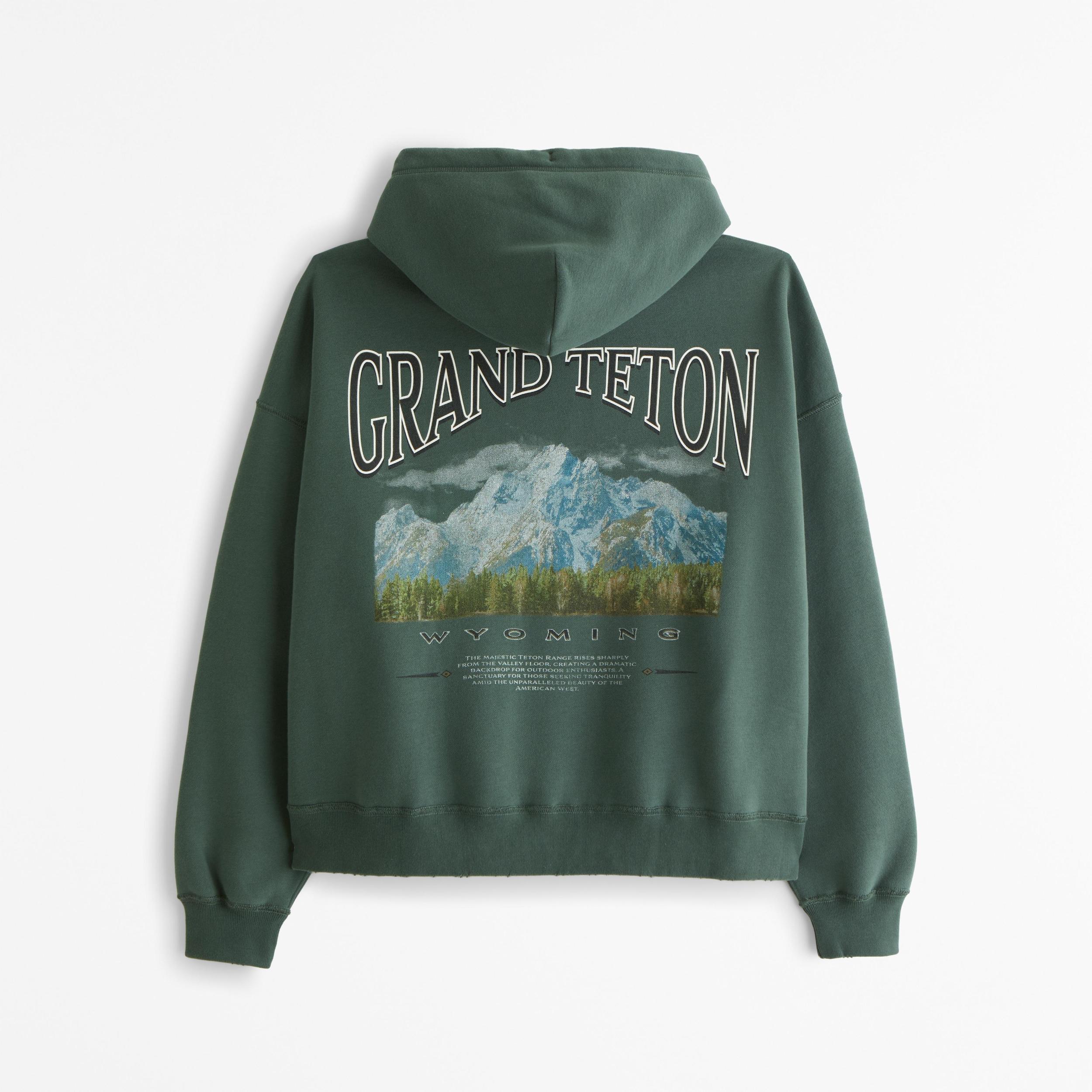 Sequoia Cropped Graphic Popover Hoodie Product Image
