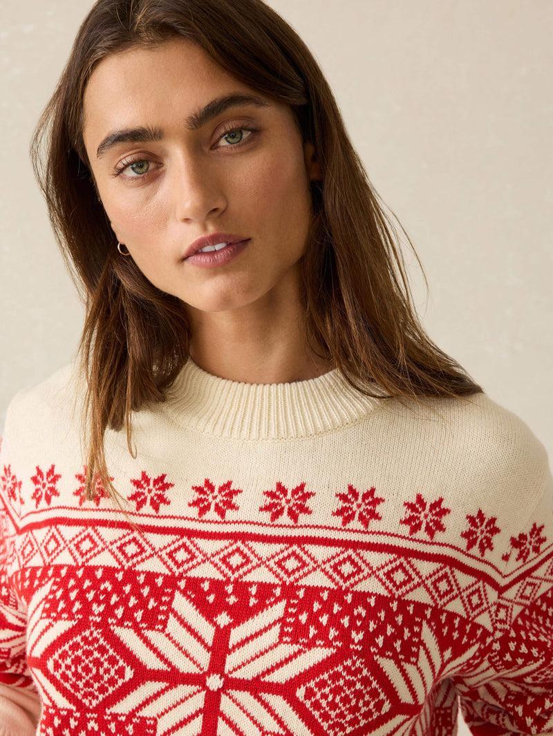Sun Valley Crewneck Sweater - Antique Snowflake Product Image