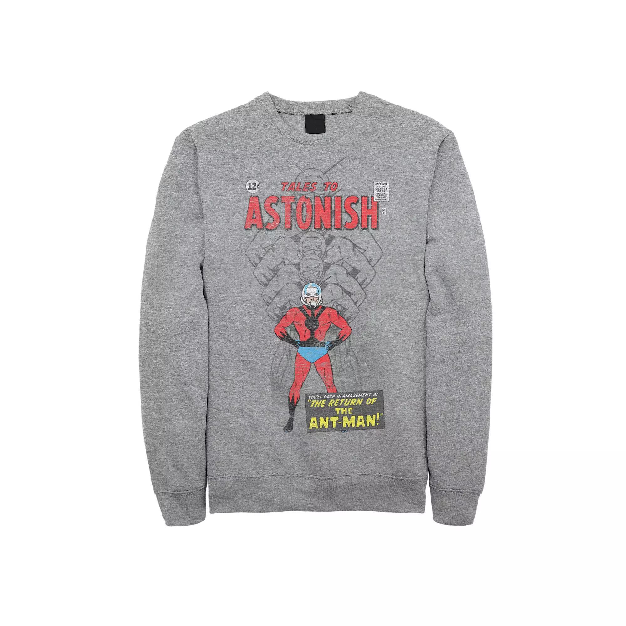 Men's Marvel Comics Ant-Man Tales To Astonish Retro Cover Graphic Sweatshirt, Size: Small, Athletic Grey Product Image