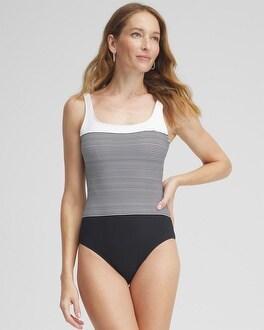 Striped One Piece Swimsuit Product Image