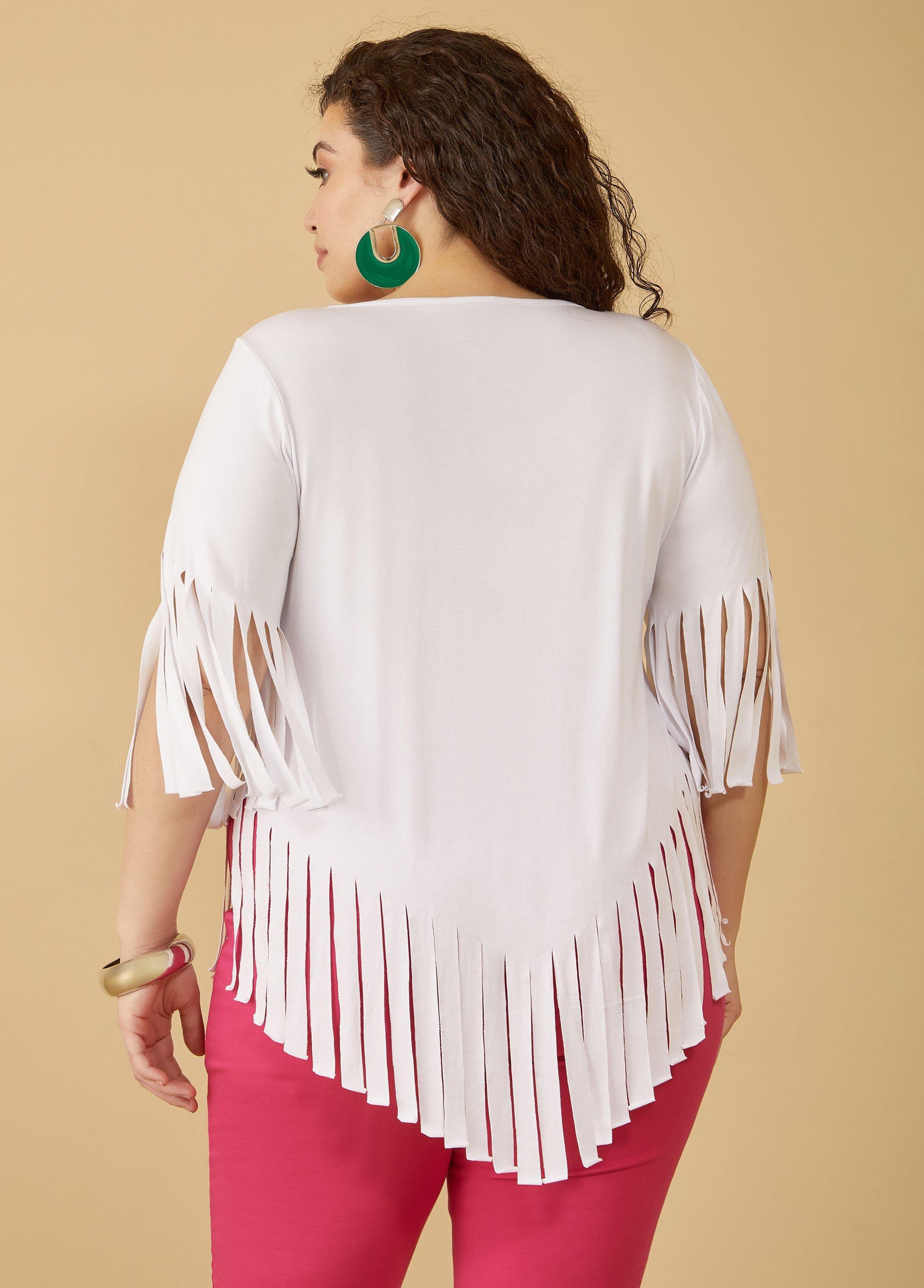 Good Vibes Fringed Graphic Tee Product Image