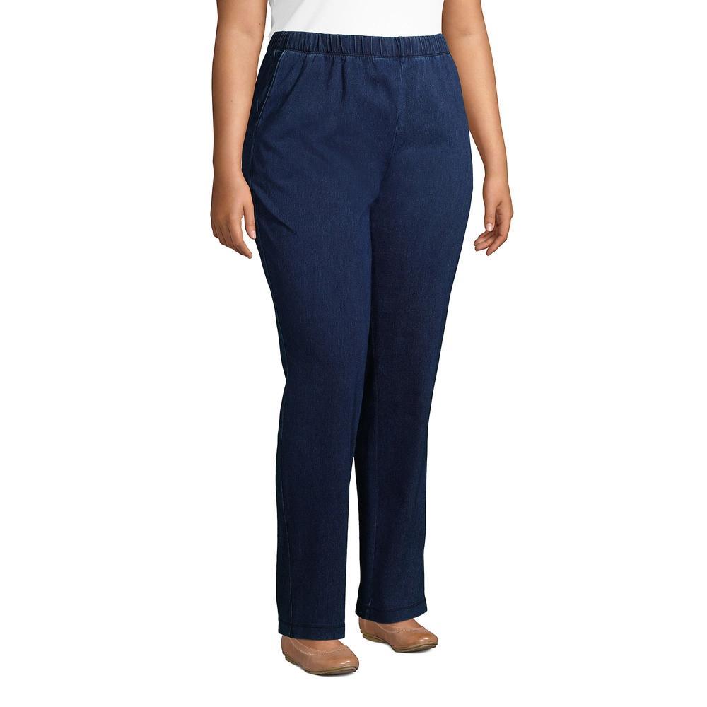 Plus Size Lands' End Sport Knit High-Waist Pull-On Pants, Women's, Size: 3XL, Dark Grey Product Image