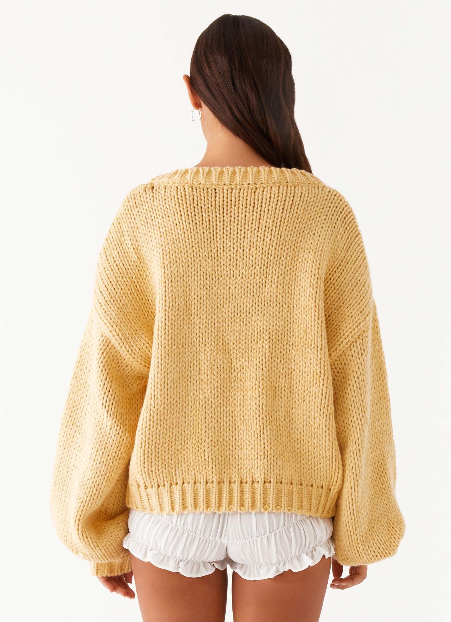 Costella Knit Sweater - Yellow Product Image