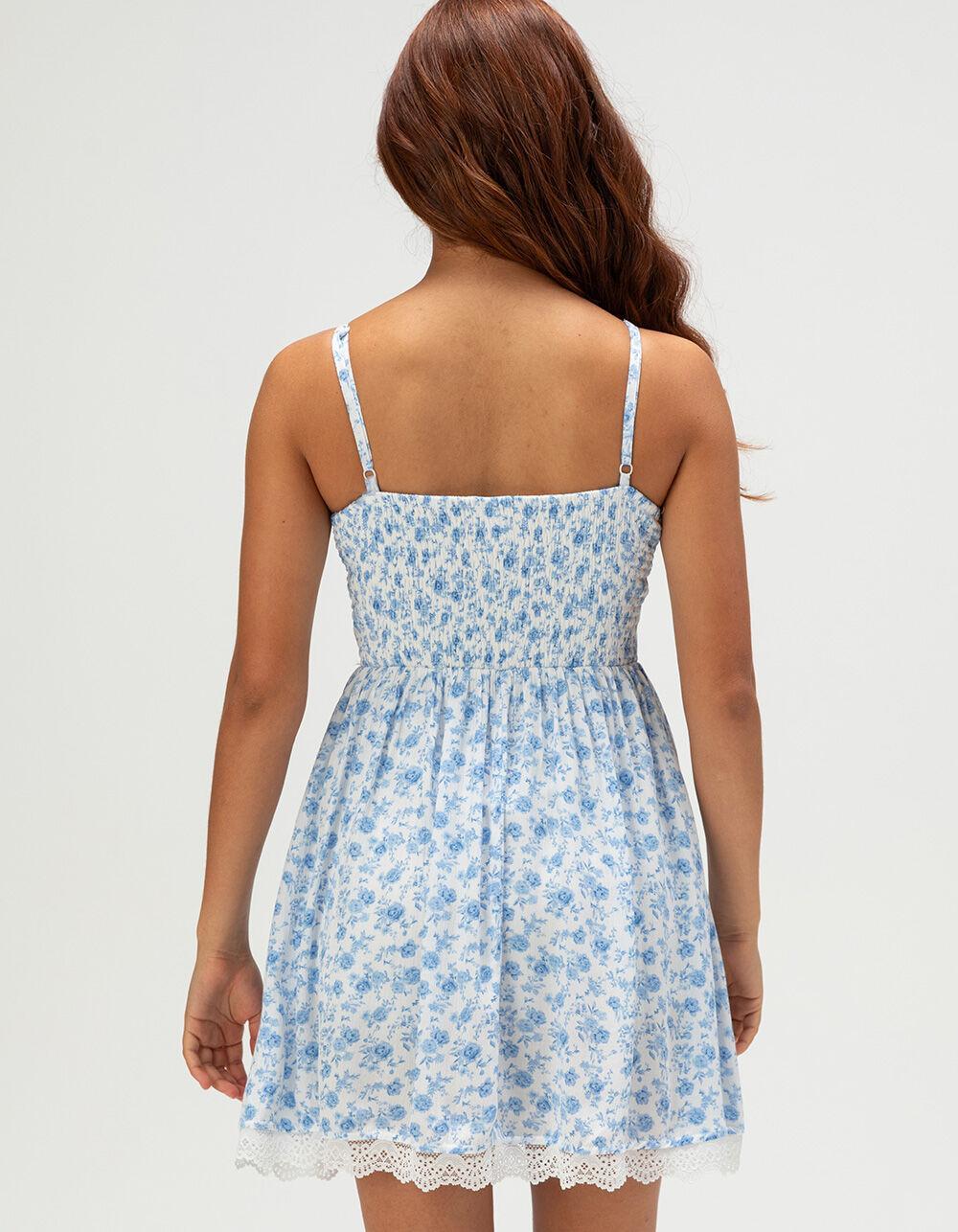 RSQ Womens Ditsy Slip Dress - BLUE Product Image