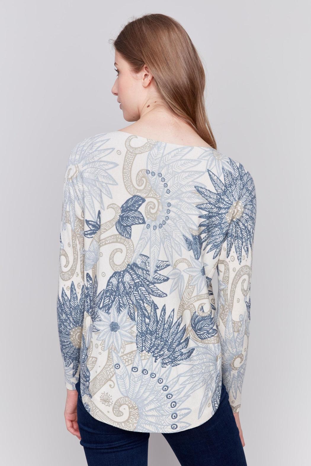 Feather Ribbed Sweater Product Image