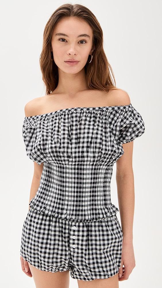 Frankies Bikinis Gingham Top | Shopbop Product Image