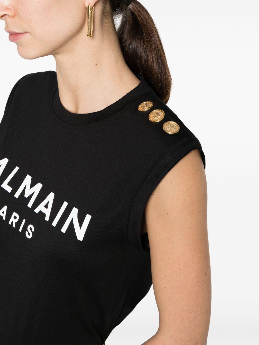 logo-print cotton tank top Product Image