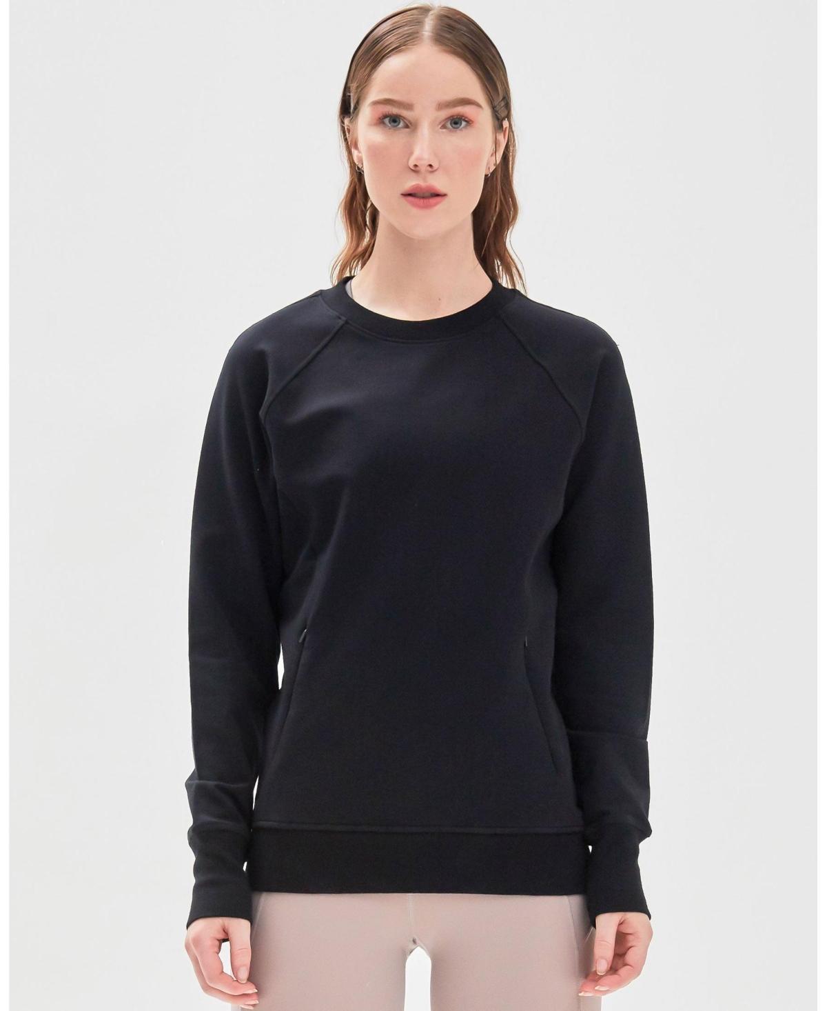 Rebody Active Womens City Zip Slim Crewneck Sweatshirts for Women Product Image