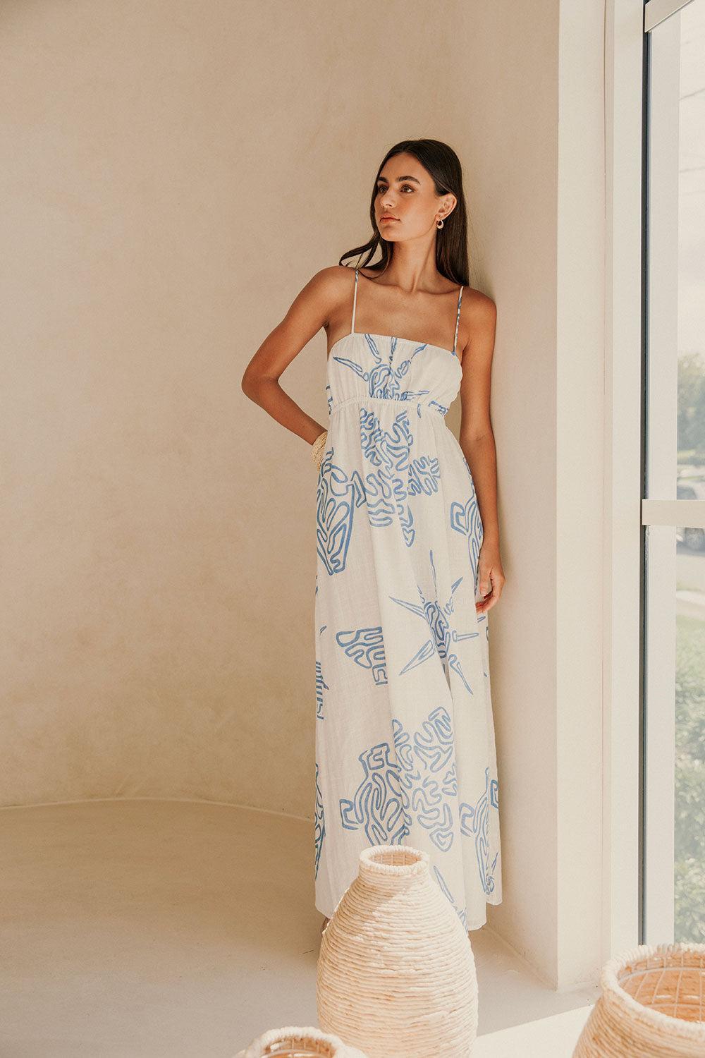 Catie Dress - Evoke Blue Product Image