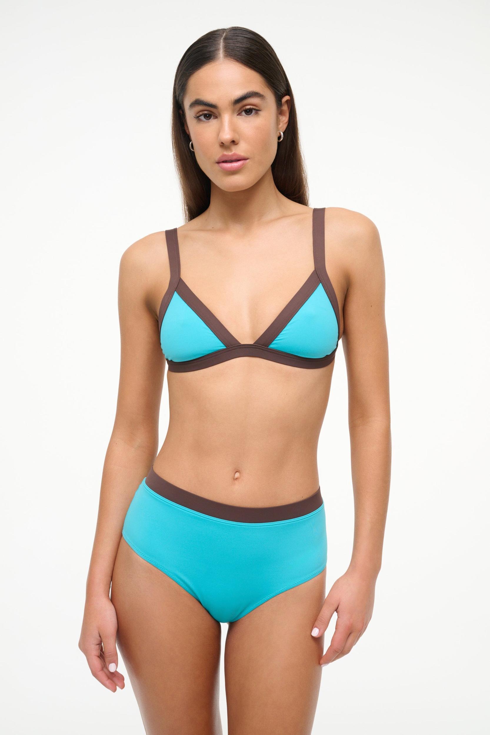 VENTURA BIKINI TOP | TEAL DARK CHOCOLATE Product Image