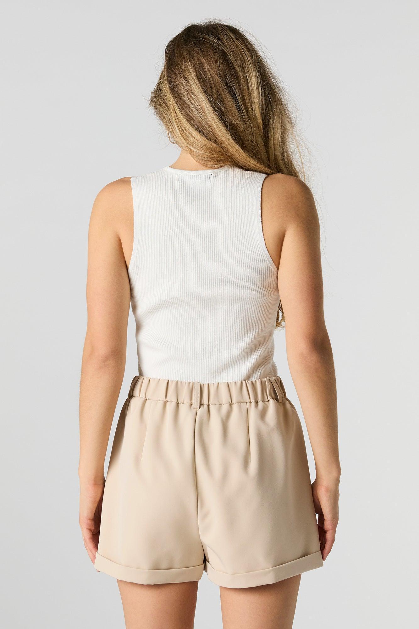 Elastic Waist Rolled Hem Short Female Product Image