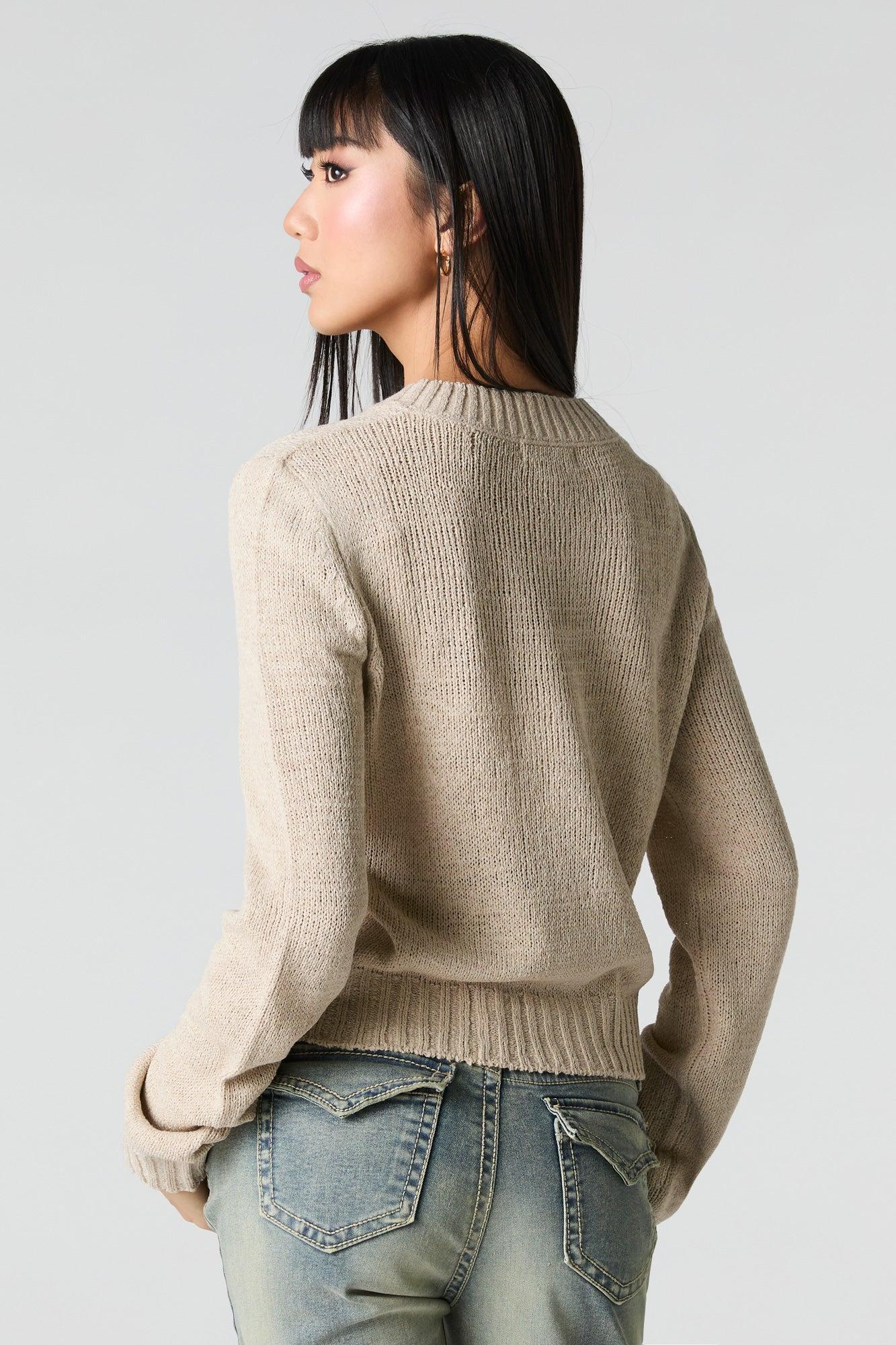 Zip-Up Cardigan Sweater Female Product Image