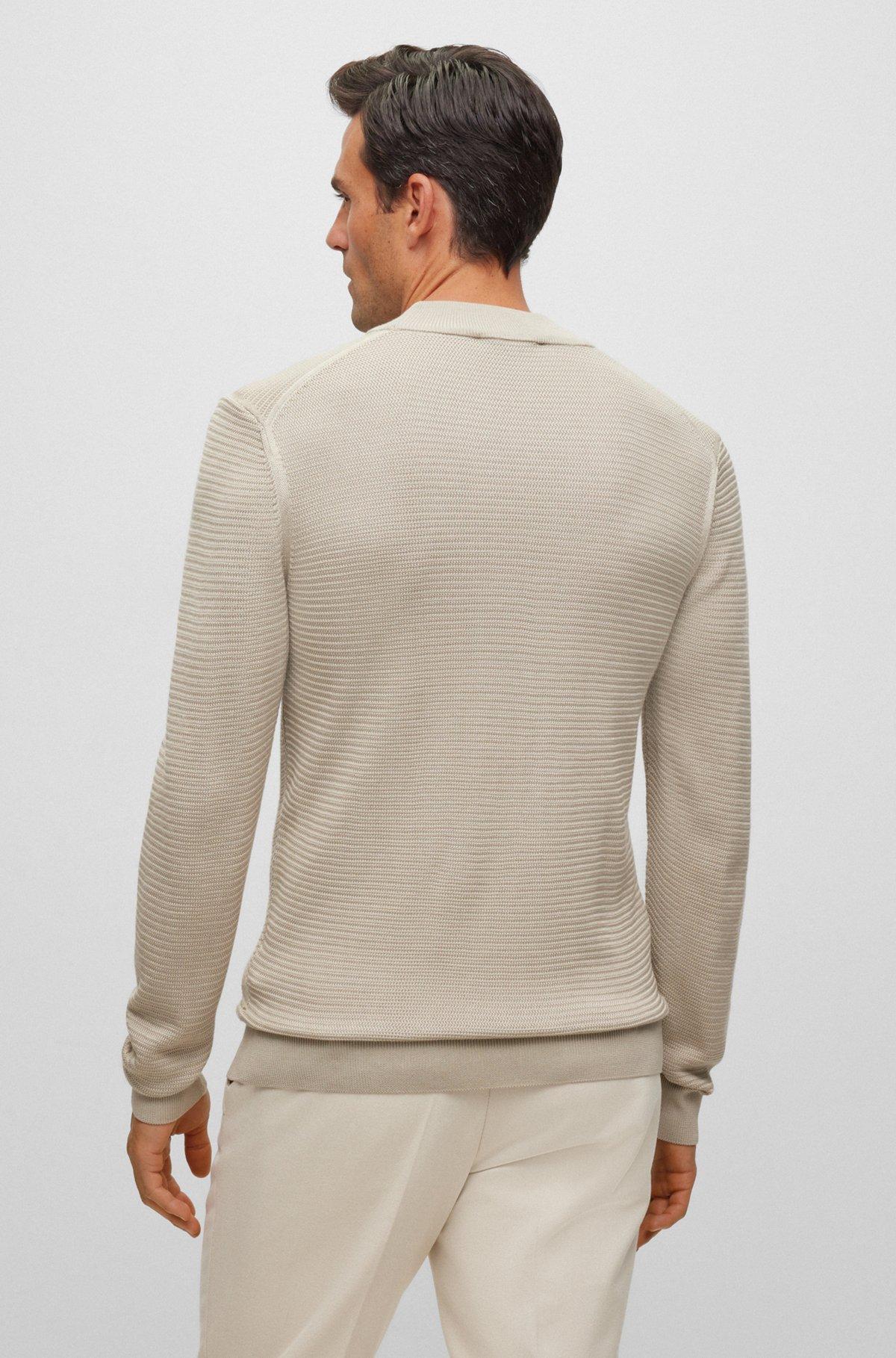 Mock-neck sweater in knitted silk Product Image