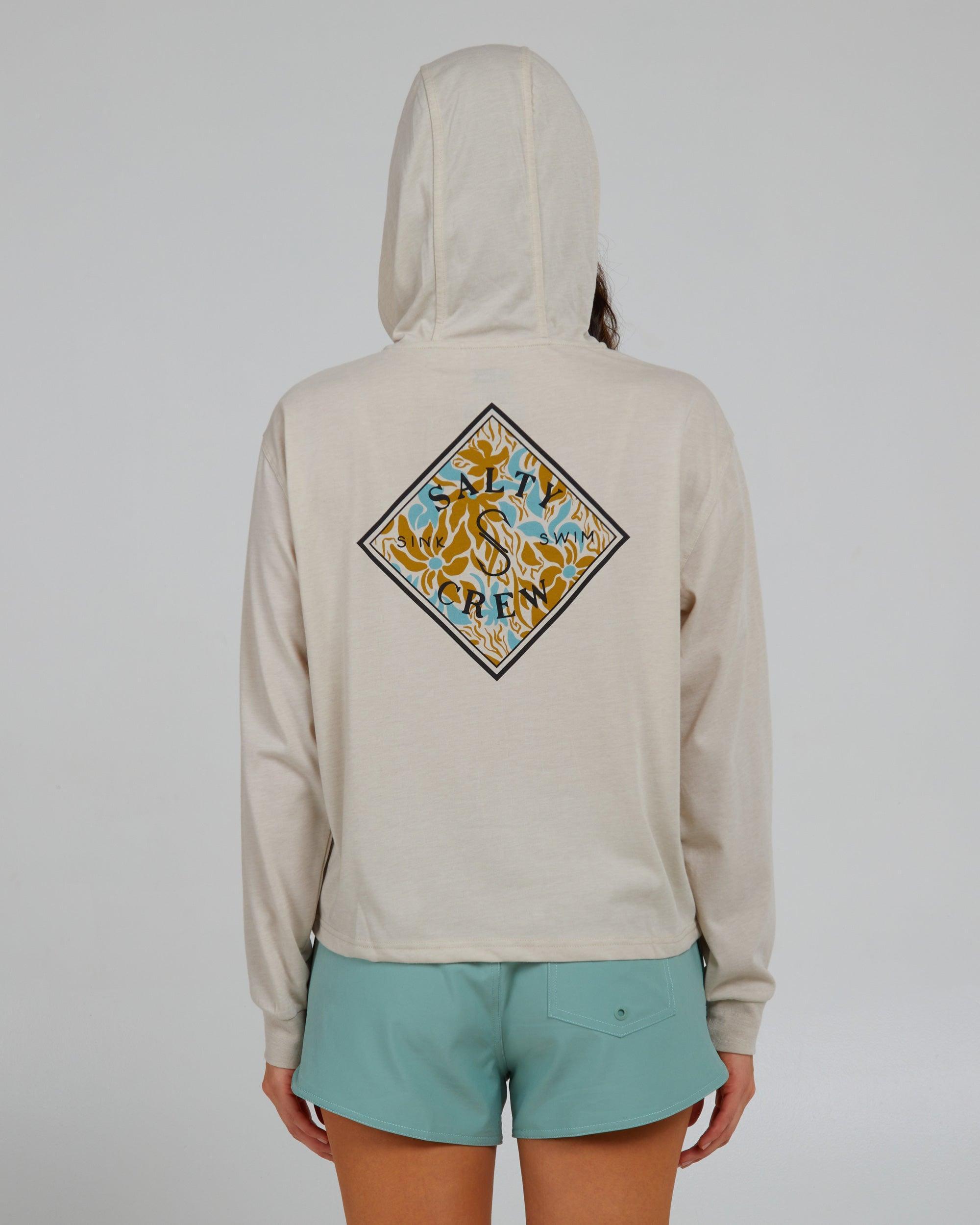 Floral Tippet Tech Hoodie - Off White Female Product Image
