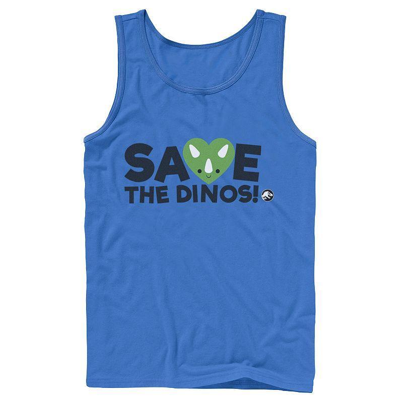 Men's Jurassic World: Fallen Kingdom Save The Dinos! Tank Top, Size: XL, Grey Product Image