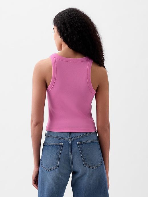 Modern Rib Cropped Halter Top Product Image