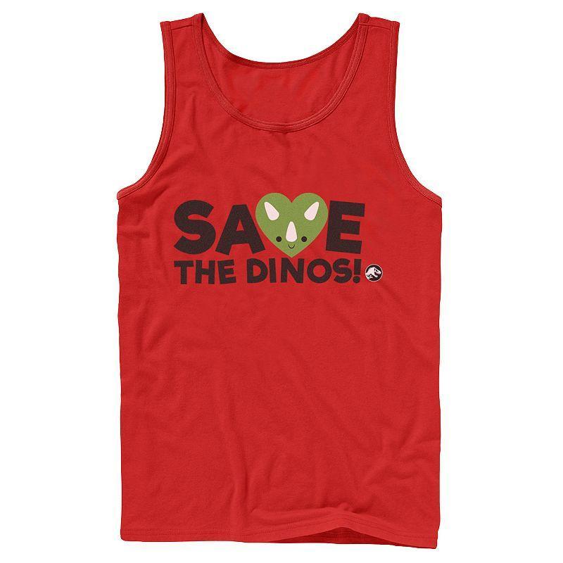Men's Jurassic World: Fallen Kingdom Save The Dinos! Tank Top, Size: XL, Grey Product Image