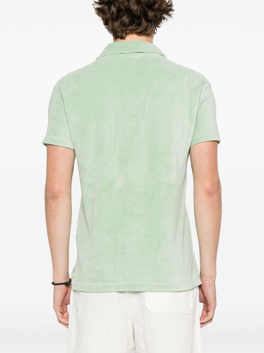 towelling short-sleeve polo shirt Product Image