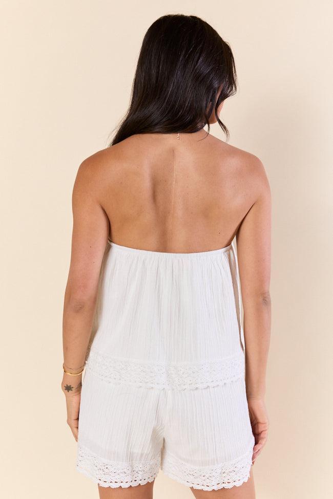 Bright Side White Tiered Romper Product Image