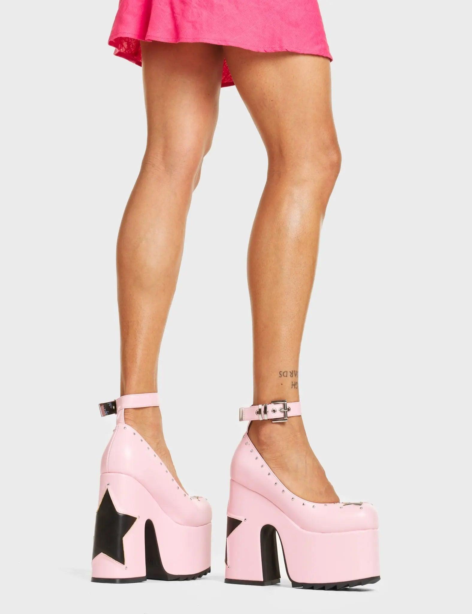 Star Shine Chunky Platform Heels Product Image