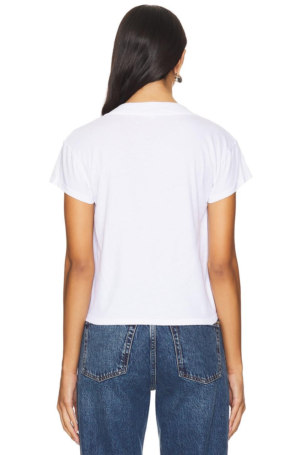 Suri Deep V Cap Sleeve Tee LA Made Product Image
