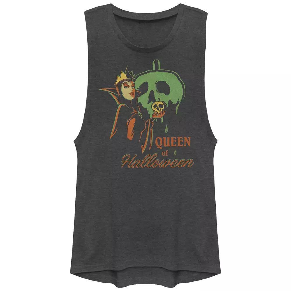 Disney Villains Snow White Evil Queen Of Halloween Juniors' Graphic Tank Top, Girl's, Size: Large, Grey Product Image