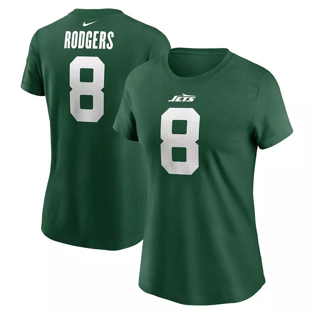 Women's Nike Aaron Rodgers Legacy Green New York Jets Name & Number T-Shirt, Size: Medium Product Image