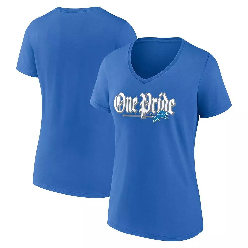 Womens Fanatics Detroit Lions Hometown Defensive Stand V-Neck T-Shirt Product Image
