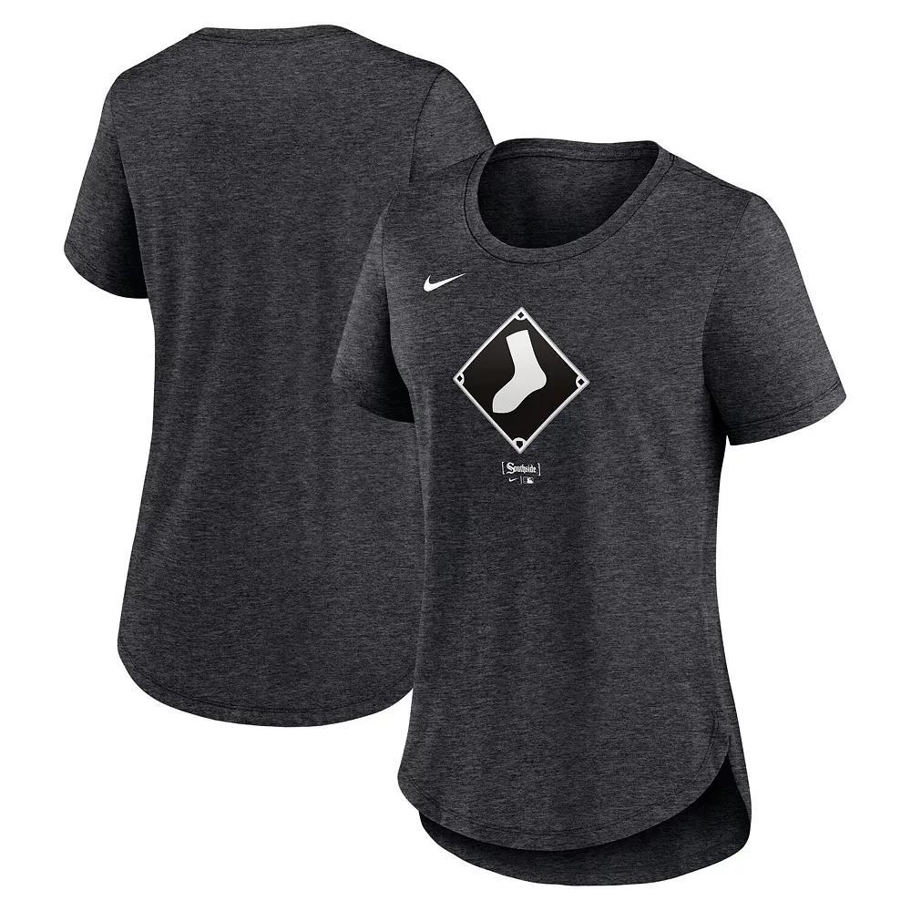 Women's Fanatics Royal/Red New York Giants Glittered Primary Raglan T-Shirt, Size: XL, Blue Product Image