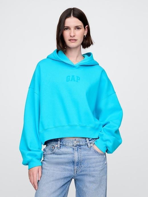 VintageSoft Cropped Camo Hoodie Product Image