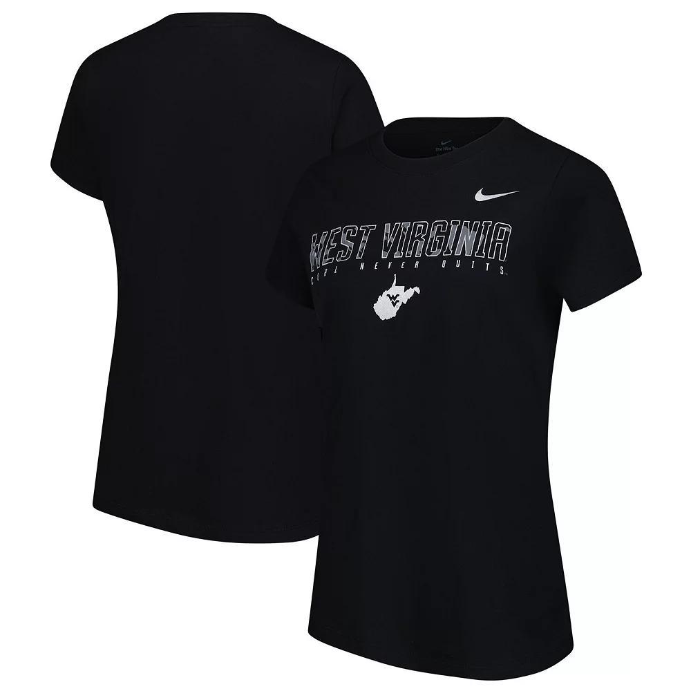 Women's Nike Black West Virginia Mountaineers Coal Never Quits T-Shirt, Size: Large Product Image