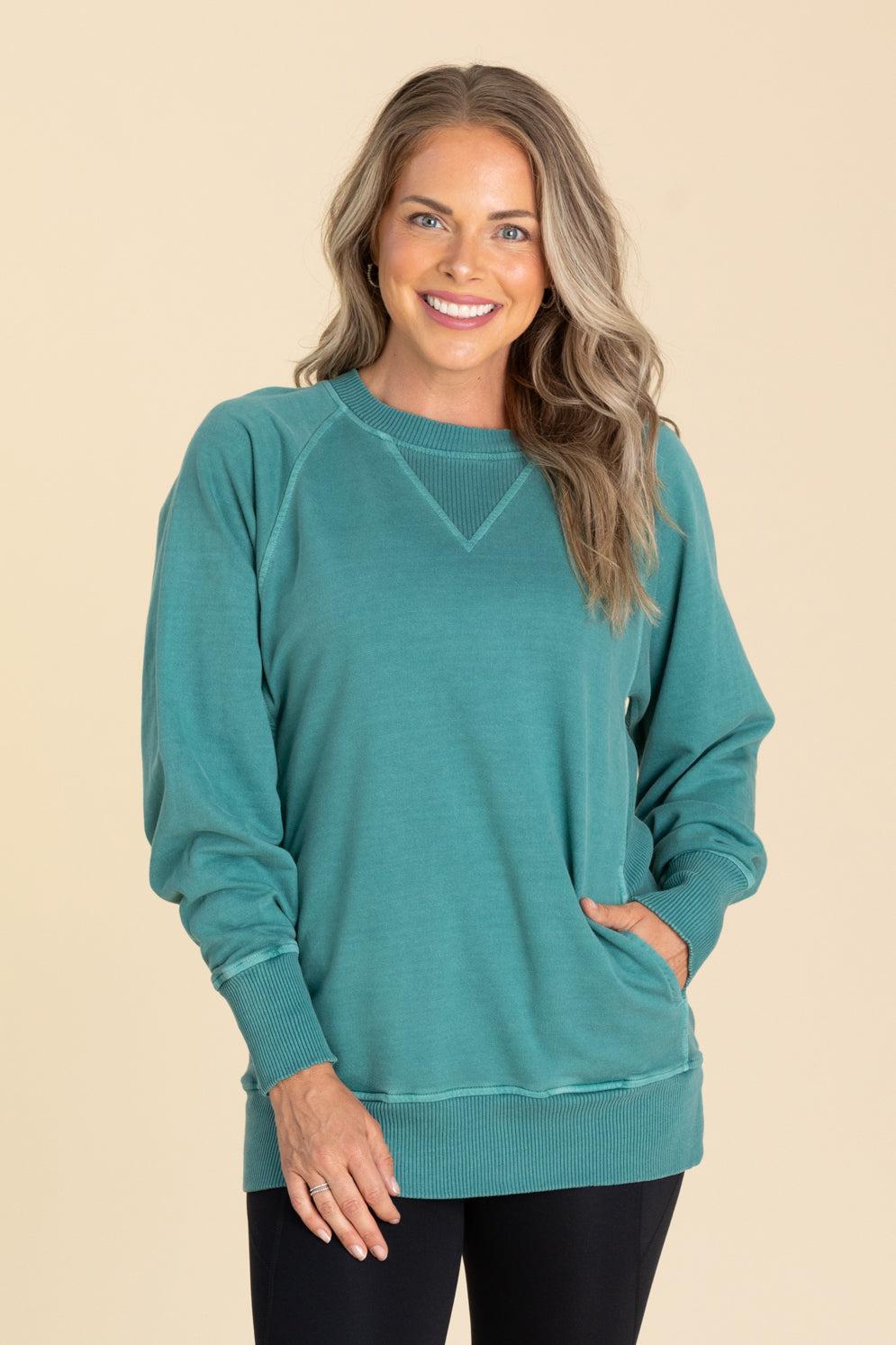 Pigment Dyed Sweatshirt With Pockets Product Image