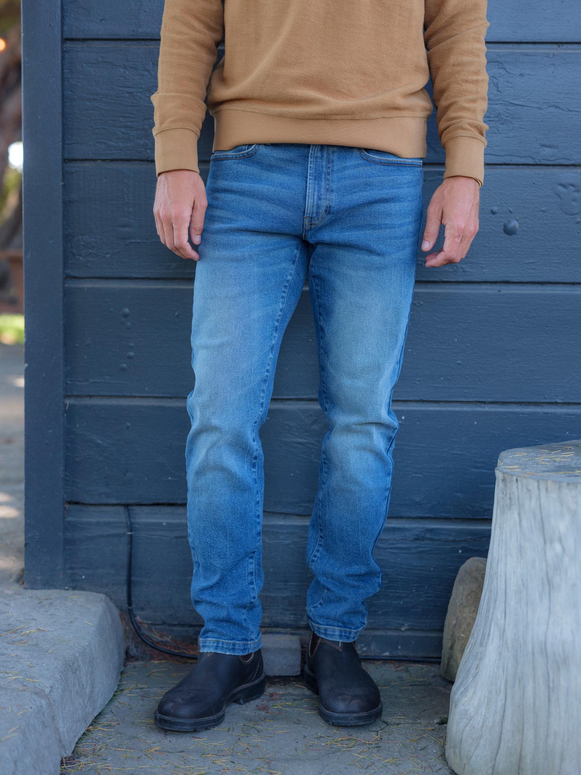Edward Stretch Straight Fit Denim - Vintage Wash Product Image