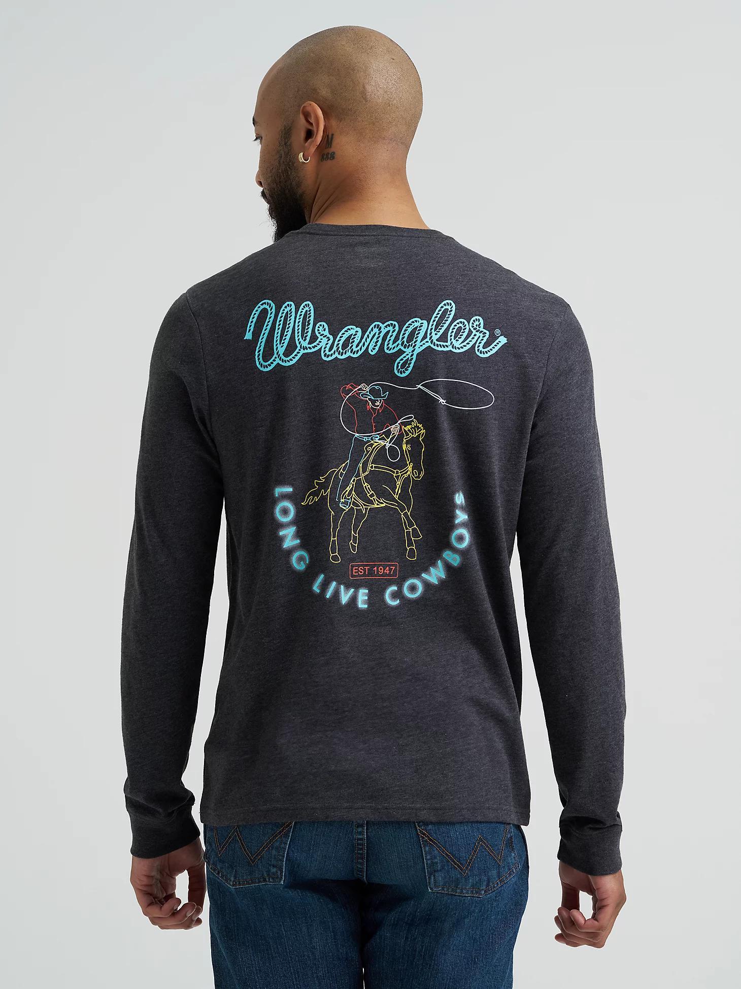 Women's Wrangler Western Back Graphic Reg Fit Tee in Cement Heather Product Image
