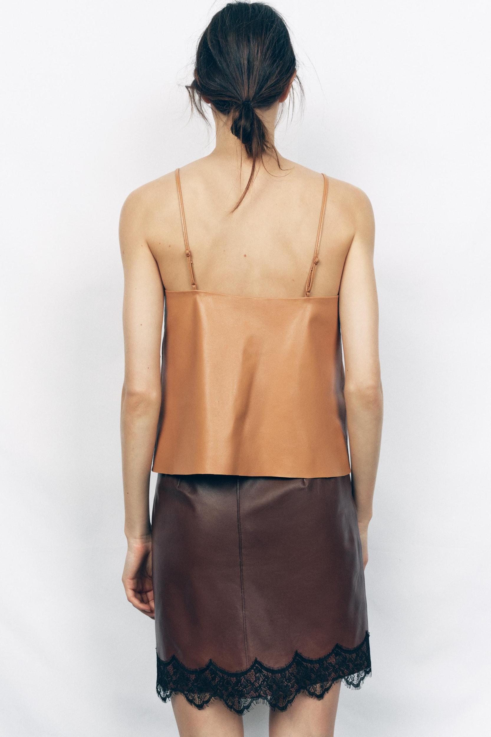 LIMITED EDITION LEATHER LACE TOP Product Image