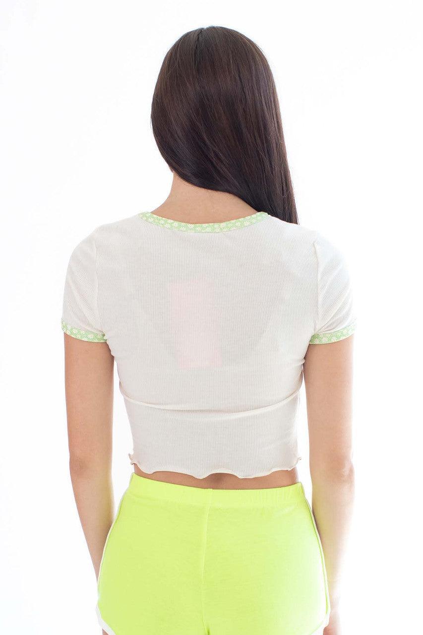 Print Trim Ringer Tee Product Image