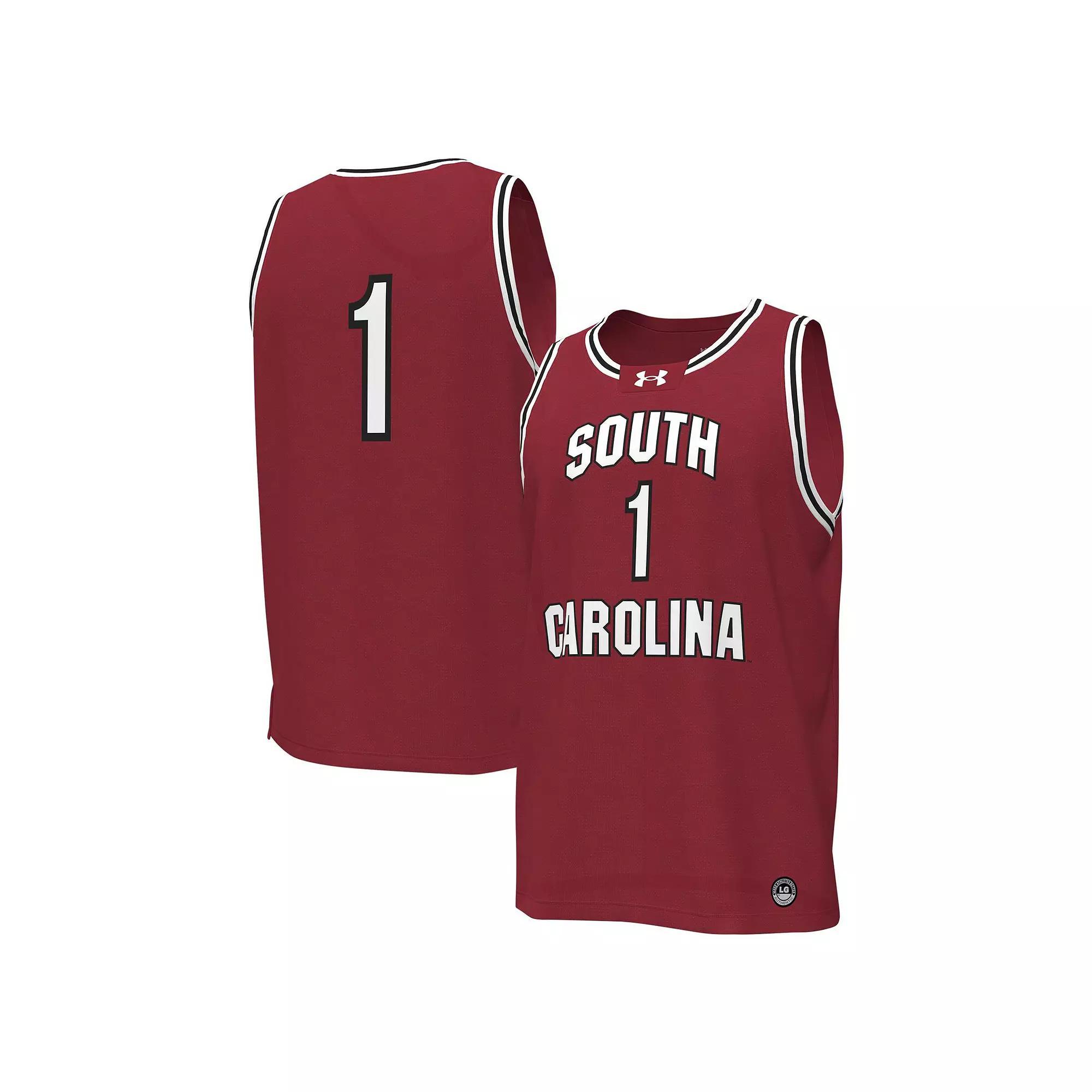 Men's Under Armour #1 Garnet South Carolina Gamecocks Replica Basketball Jersey, Size: Small, Red Product Image