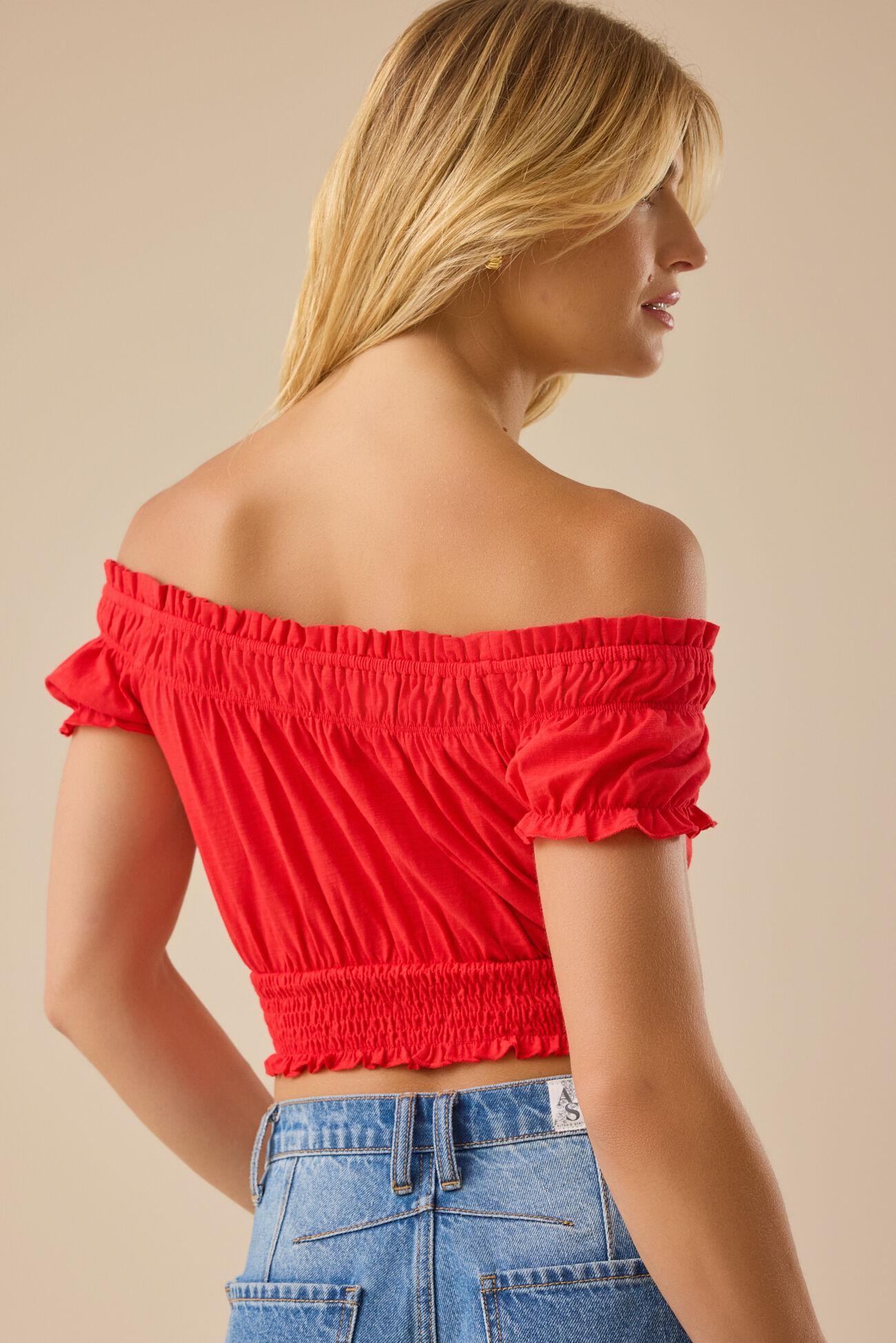 Nora Tie Front Smocked Top Product Image