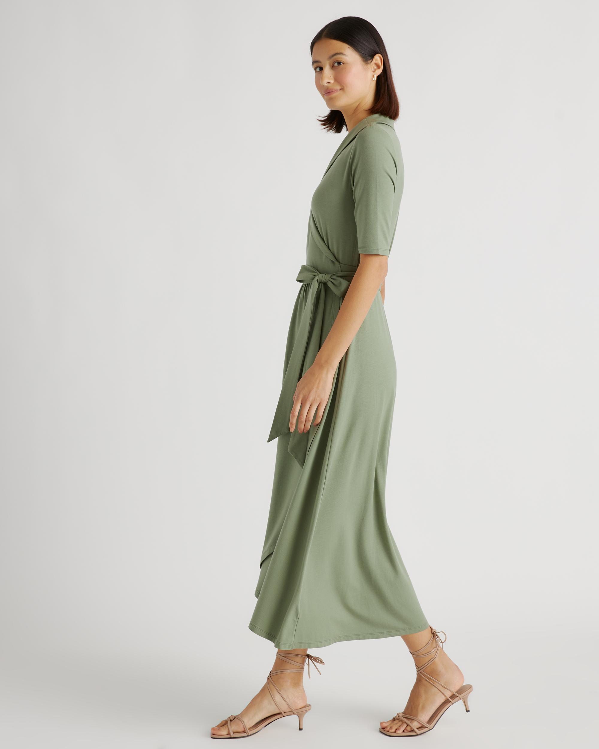 Quince | Women's Tencel Jersey Midi Wrap Dress Product Image