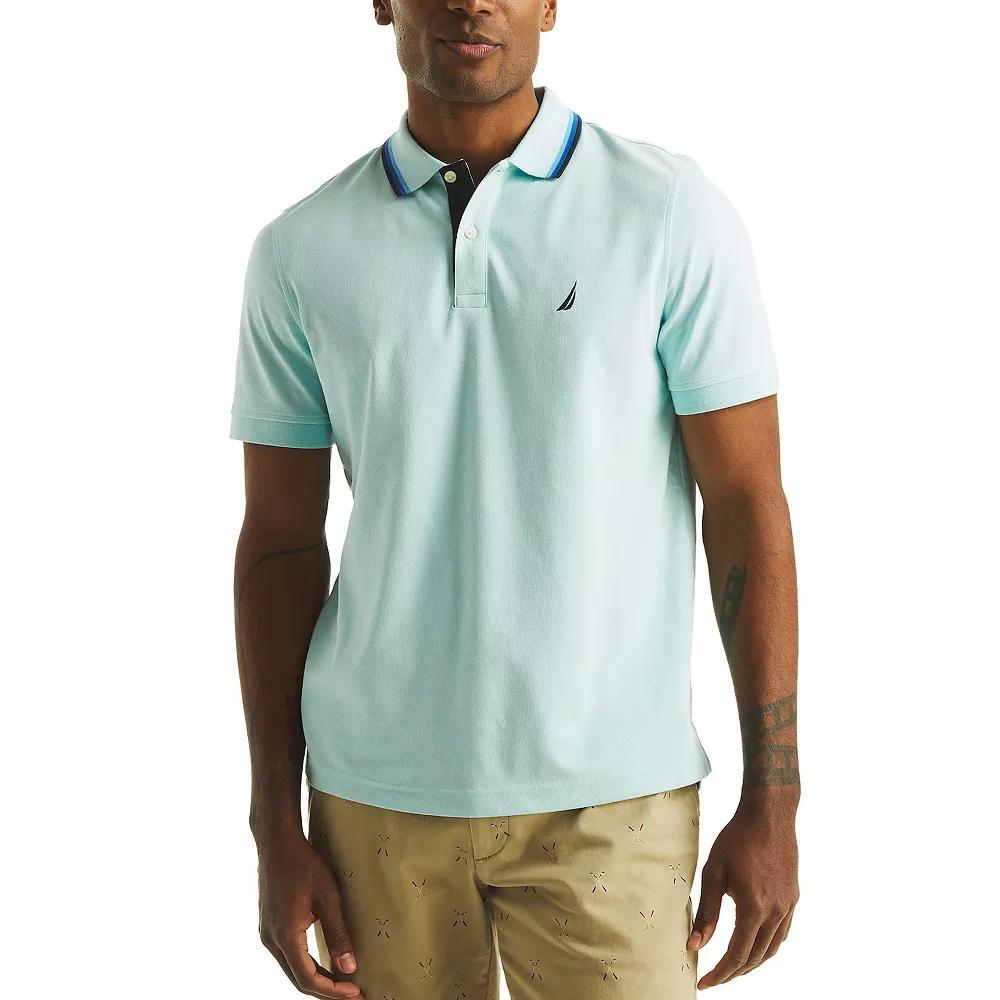 Men's Nautica Classic Fit Interlock Polo, Size: XL, Seawater Blue Product Image